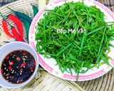 Hình bước làm 3 của món Đọt choại (rau chạy) luộc chấm nước tương