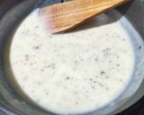 A picture of step 2 of Ragi pasta in white sauce (garlic flavour).