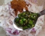 A picture of step 3 of Poha onion triangle samosa.