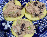 Foto del paso 3 de la receta: Ensalada de atún con arándanos sobre una cama de manzana