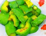 Hình bước làm 1 của món Kem túi bơ sữa chua trái cây