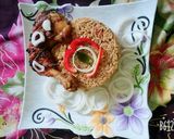 A picture of step 3 of Tikka smoked pulao.