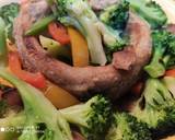 Fried broccoli in yam ring recipe step 5 photo
