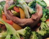 A picture of step 5 of Fried broccoli in yam ring.