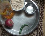 A picture of step 1 of Wheat flour pakora(Nonbaria).