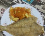 A picture of step 7 of Fried John Dory with French Fries and Tomato Sauce.