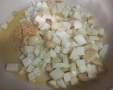 A picture of step 1 of Mediterranean potato hash with red kidney beans and fried eggs.