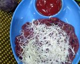 A picture of step 3 of Instant ragi uttapam.