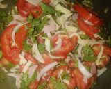 Foto del paso 3 de la receta: Ensalada de berro, tomate, Cebolla, jamón y queso