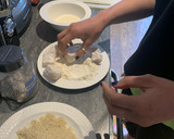 A picture of step 5 of Cod goujons - baked not fried.