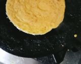 A picture of step 2 of Besan ka cheela.