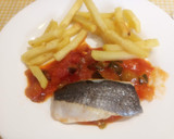 Foto del paso 9 de la receta: Lomos de merluza con pisto y patatas fritas Exprés