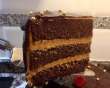 Foto del paso 20 de la receta Tarta de chocolate rellena de crema de queso con dulce de leche