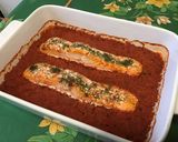 Une image de l'étape 9 de Pavés de saumon à l'aneth, crème de poivrons et radis.
