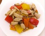 Hình bước làm 4 của món Nấm xào rau củ - 버섯야채볶음 2