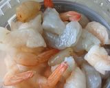 A picture of step 1 of Prawns biryani.