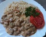 Gomba tarhonyával🍄‍🟫🧅🧄 recept fázis 5 fotója