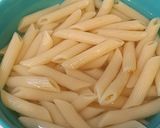 A picture of step 1 of Penne ai funghi (Penne in Mushroom Sauce).