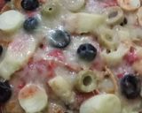 Foto del paso 4 de la receta: Pizza vegana con veganceta, palmitos y olivas