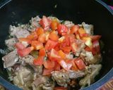 A picture of step 5 of Mutton Chukka.