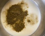 A picture of step 1 of Moringa (Drumstick powder) Latte (no fire).