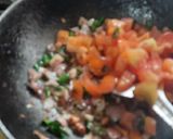 A picture of step 6 of Khandeshi special jalgaon green brinjal roasted bharta.