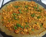 A picture of step 5 of Schezwan paneer bhurji chilla.