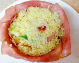 Hình bước làm 4 của món Cơm chiên dăm bông