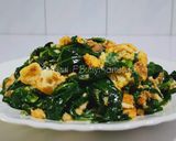 รูปขั้นตอนการทำที่ 4 ของ ใบไชยาผัดไข่ (มังฯ)