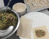 A picture of step 4 of Cabbage Pork Potstickers.