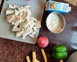 A picture of step 1 of Malai paneer.