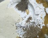A picture of step 1 of Khasta Mathri.