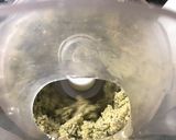 A picture of step 4 of Falafel with hummus and tahini salad what 3 recipes yummy.