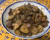Une image de l'étape 9 de Bœuf mariné sauté aux épices créoles et pommes grenailles.