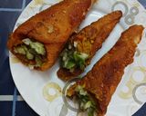 A picture of step 3 of Bhaaji-Cone (SAVOURY ICE CREAM CONE).