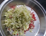 A picture of step 1 of Manchurian rice.
