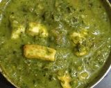 A picture of step 4 of Palak paneer.