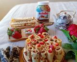 Une image de l'étape 4 de Crêpes en bouquet.