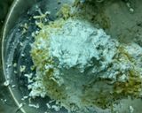 A picture of step 3 of Golden balls in green gravy.