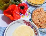 Foto del paso 10 de la receta: Morrones rellenos de choclo y pollo