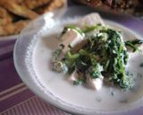 Foto langkah ke 7 dari resep Sayur Bobor Tahu Putih dan Selada Air.