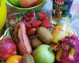 A picture of step 1 of Rainbow Fruit Salad.