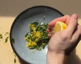 A picture of step 1 of Lemon Orzo & Salmon.