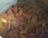 A picture of step 2 of Kaale channe with gravy.