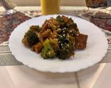 A picture of step 5 of Healthy tofu and Broccoli stir fry.