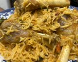 A picture of step 10 of Mutton leg shanks biriyani.