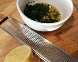 A picture of step 1 of Lemon and Garlic Salmon Steaks.