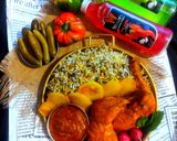 عکس مرحله 1 از دستور پلو لوبیا چشم بلبلی با مرغ solmaz