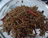 A picture of step 2 of Sangri Kar ki sabzi.
