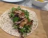 A picture of step 3 of Petite Herb Leaf Honey Salad Rolls.